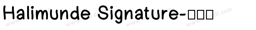 Halimunde Signature字体转换